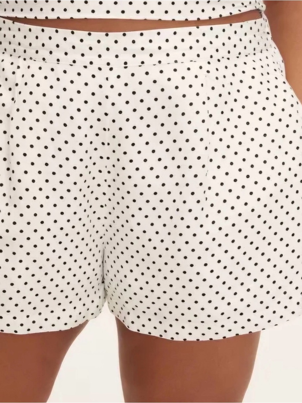 kate spade White Polka Dot High-Rise Shorts